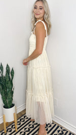 lovely muse maxi dress | cream