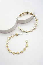 star hoop earrings | gold