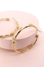 stone deco hoops | gold