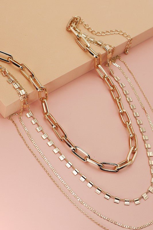 4 chunky chain necklace | gold