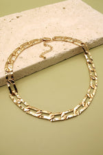handmade hammer link chain necklace