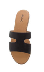 one band strap sandal [black] - Grace and Edge Boutique 