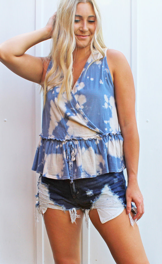 down to earth tank [blue] - Grace and Edge Boutique 