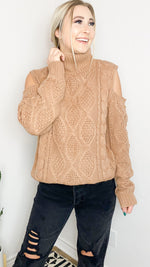 holiday party sweater | taupe