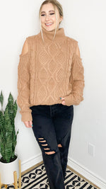 holiday party sweater | taupe