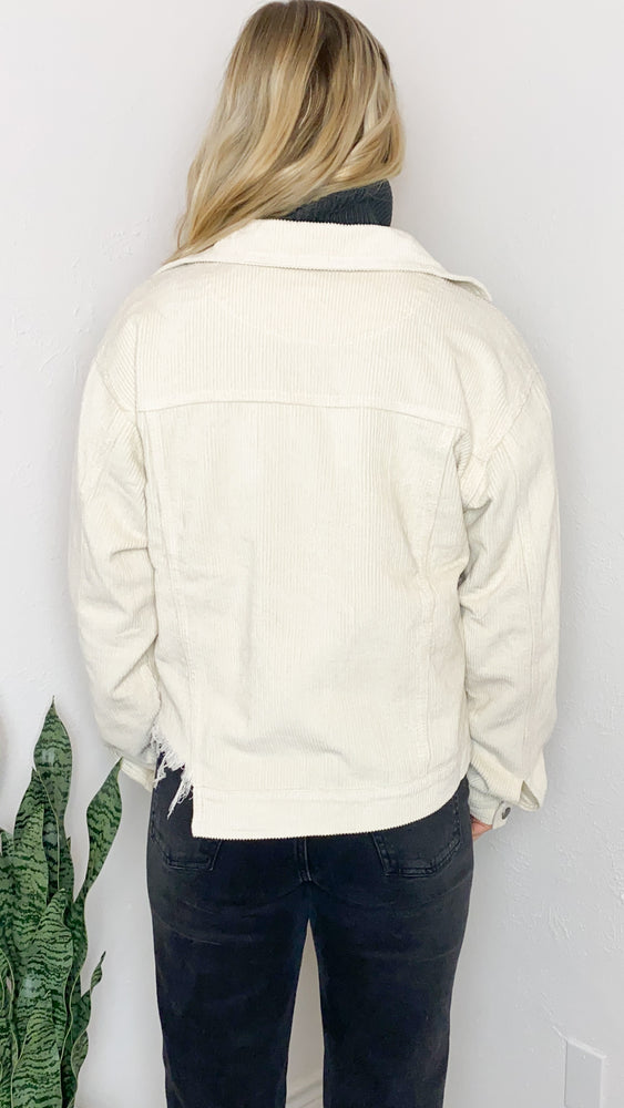 forever stylish corduroy jacket | ivory