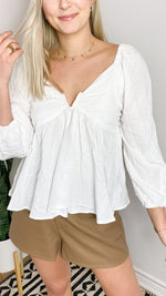 simply spring top | white
