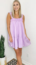 into you ruffled dress | lavender
