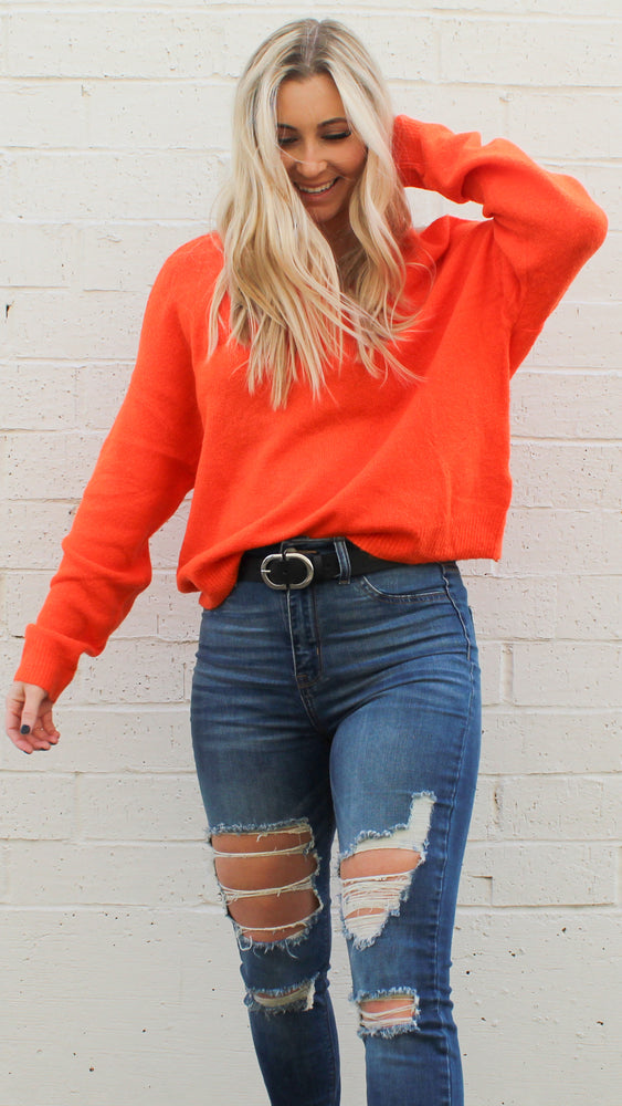 go the distance sweater [orange]