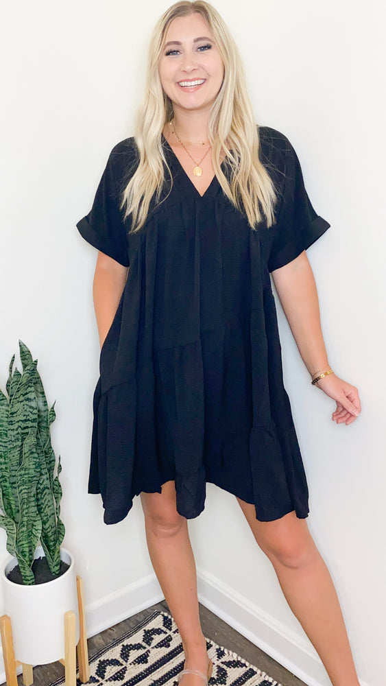 go with the flow dress | black