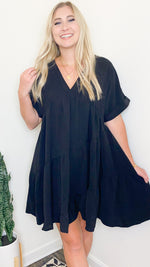 go with the flow dress | black