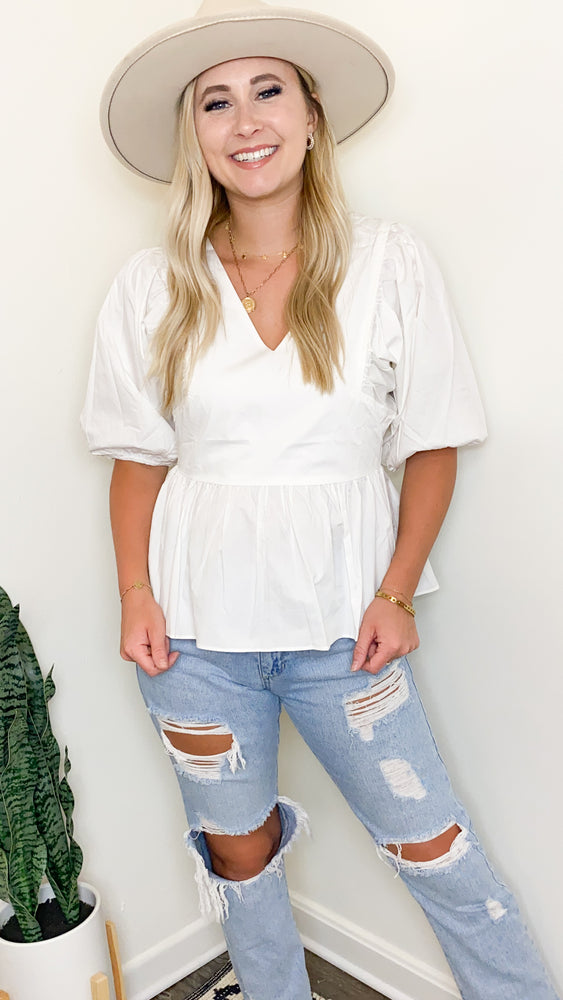 all yours top | white