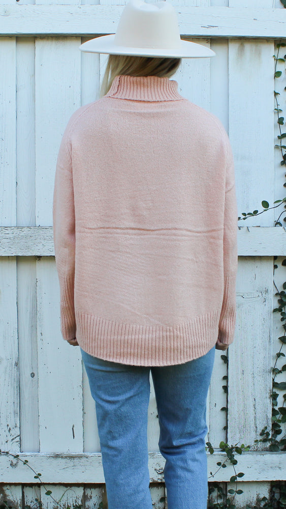 fall for it sweater | pale pink