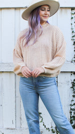 lightweight knit sweater in beige 