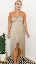 solid choice maxi dress | taupe