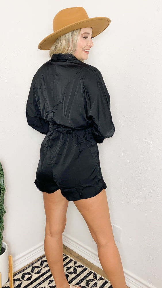 night out in New York romper | black