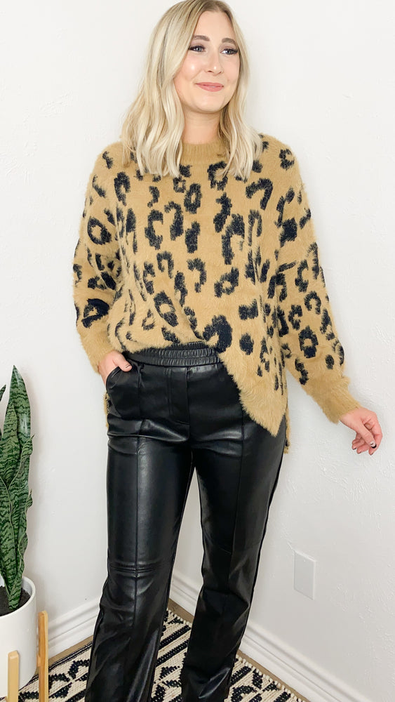 lovely leopard sweater | taupe