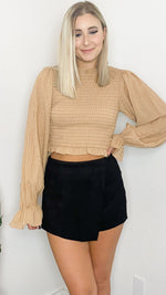 making moves crop top | taupe